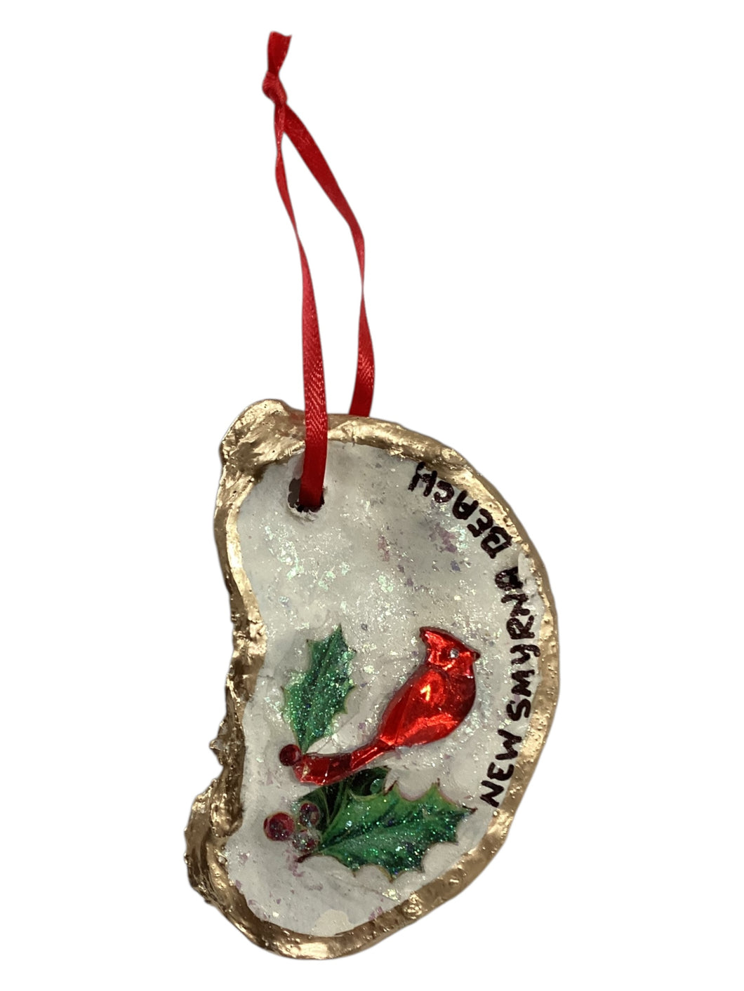 Holiday Oyster Ornament - Cardinal
