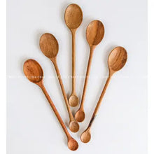 2 Heads Wooden Condiment Spoon