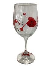 Stemmed Wine Glass - Red Crab