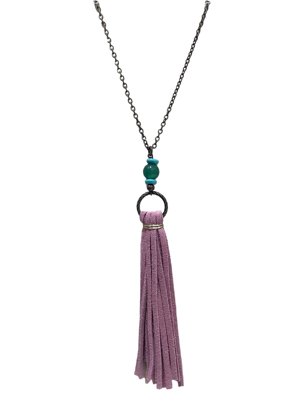 Tassel Necklace - Pink