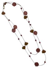 36" Hand Knotted Long Flower Necklace