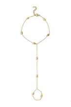 18K Gold PVD Stainless Steel Statement Bead Hand Chain - Gold