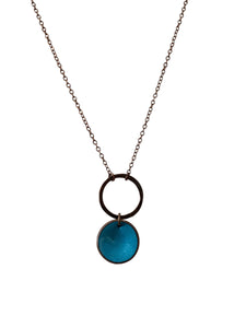 Penny Patina Revolve Necklace - Medium - Copper/Forget Me Not