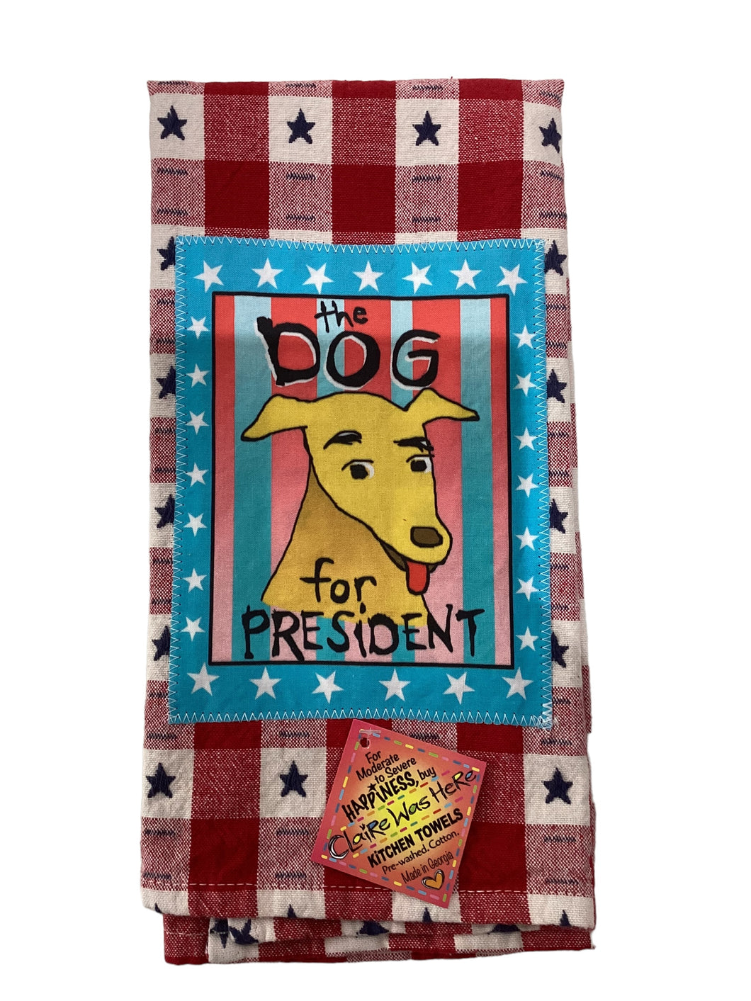 #198 Tea Towel - Dog President