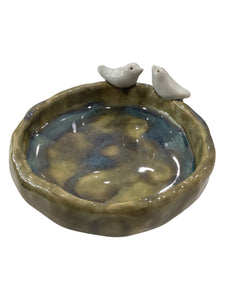 Dish with White Birds