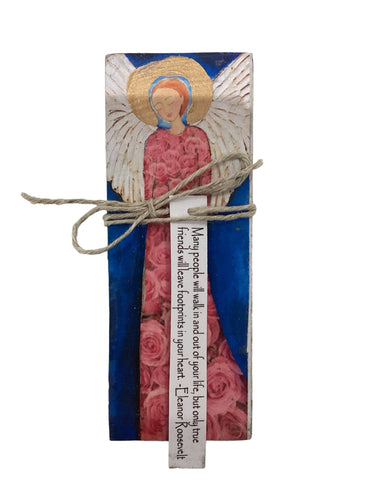 Small Wood Block Angel - Sometimes angels are just...