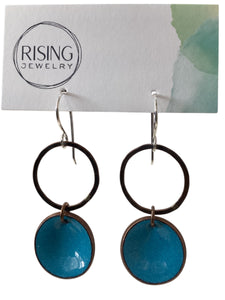 Penny Patina Revolve Earrings - Medium - Forget Me Not