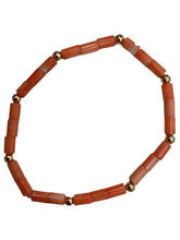Stone Tube Bracelets with 18k Gold