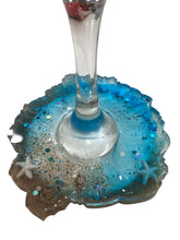 Red Wine Glasses with Built-in Coaster - Starfish