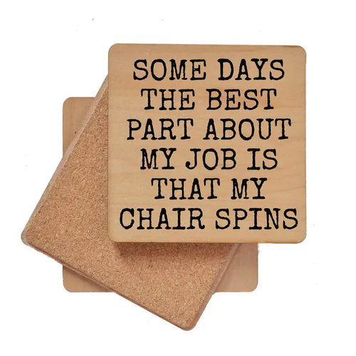 Wood Coaster - My Chair Spins