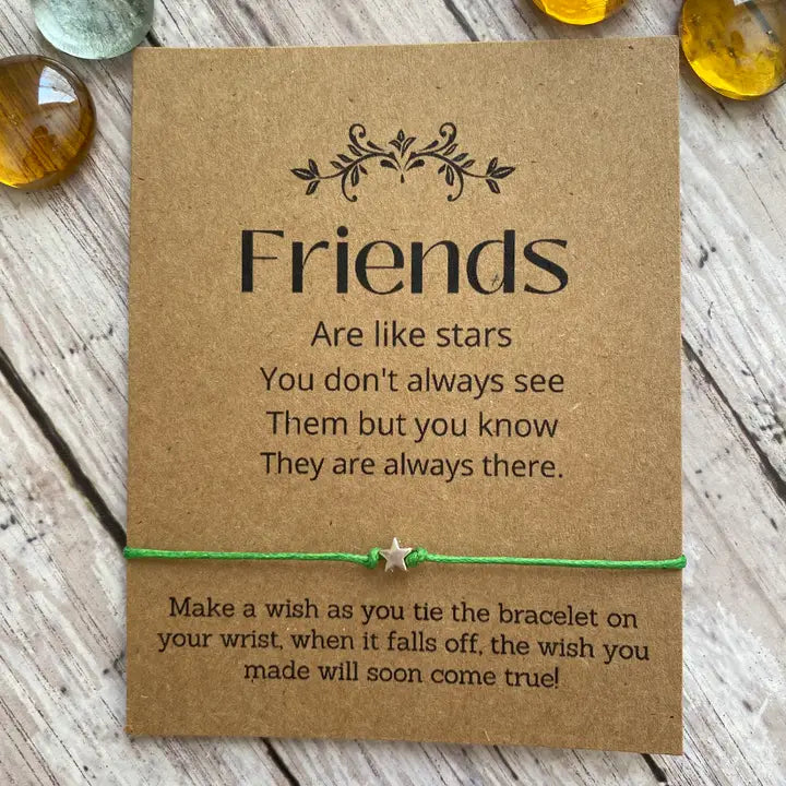 Friends Are Like Stars Wish Bracelet