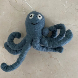 Felted Wool "Octopus Henry" Ornament