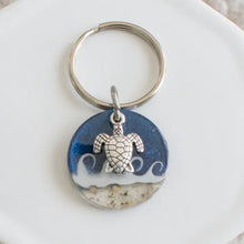 Custom Sand Keychain Wave - Navy