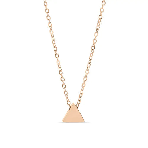 Stainless Steel Mini Triangle Necklace - Gold