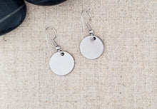 Alcohol Ink Stainless Steel Small Circle Earrings