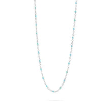 18K Gold PVD Stainless Steel Turquoise Chain Necklace - Stainless