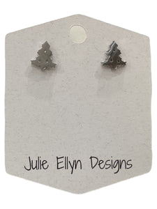 Holiday Steel Earrings - Christmas Tree