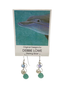 Chalcedony & Pearls Earrings