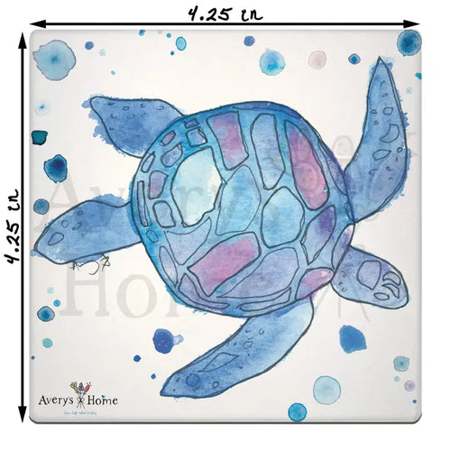 Water Absorbent Stone Coaster - Sea Turtle 4