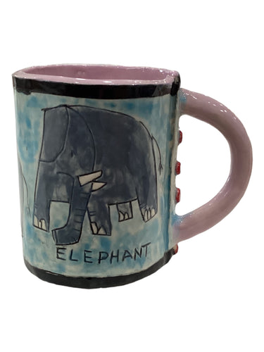 Animal Mug - Elephant/Pink