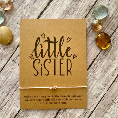 Little Sister Wish Bracelet - White