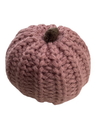 Mini Knit Pumpkin - Mauve