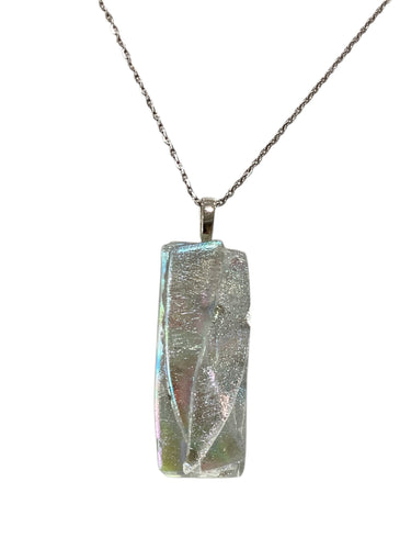 Clear Dichroic on Clear Necklace