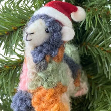 Felt Christmas Lama Ornament