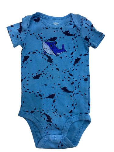 9M Onesie - Blue Shark