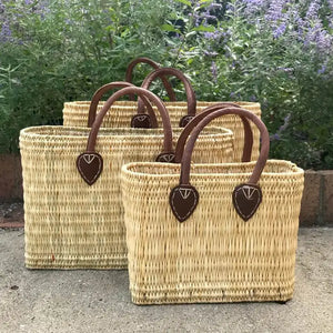 Moroccan Straw Beach Bag - Natural (3 available sizes)