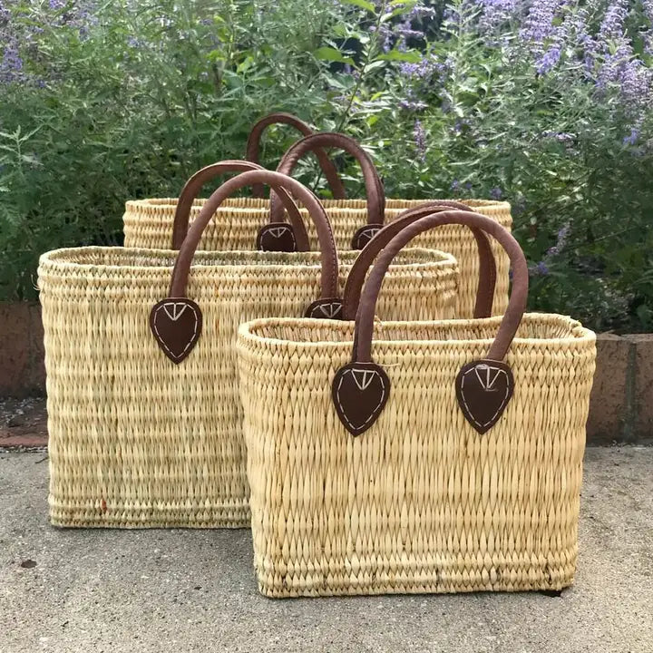 Moroccan Straw Beach Bag - Natural (3 available sizes)