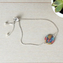 Alcohol Ink & Stainless Steel Slider Bracelet