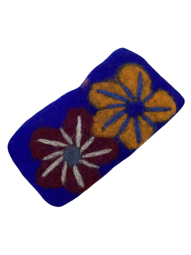 Felted Flower Eyeglass Holder
