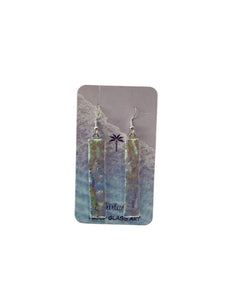 Clear Dichro Dangle Earrings