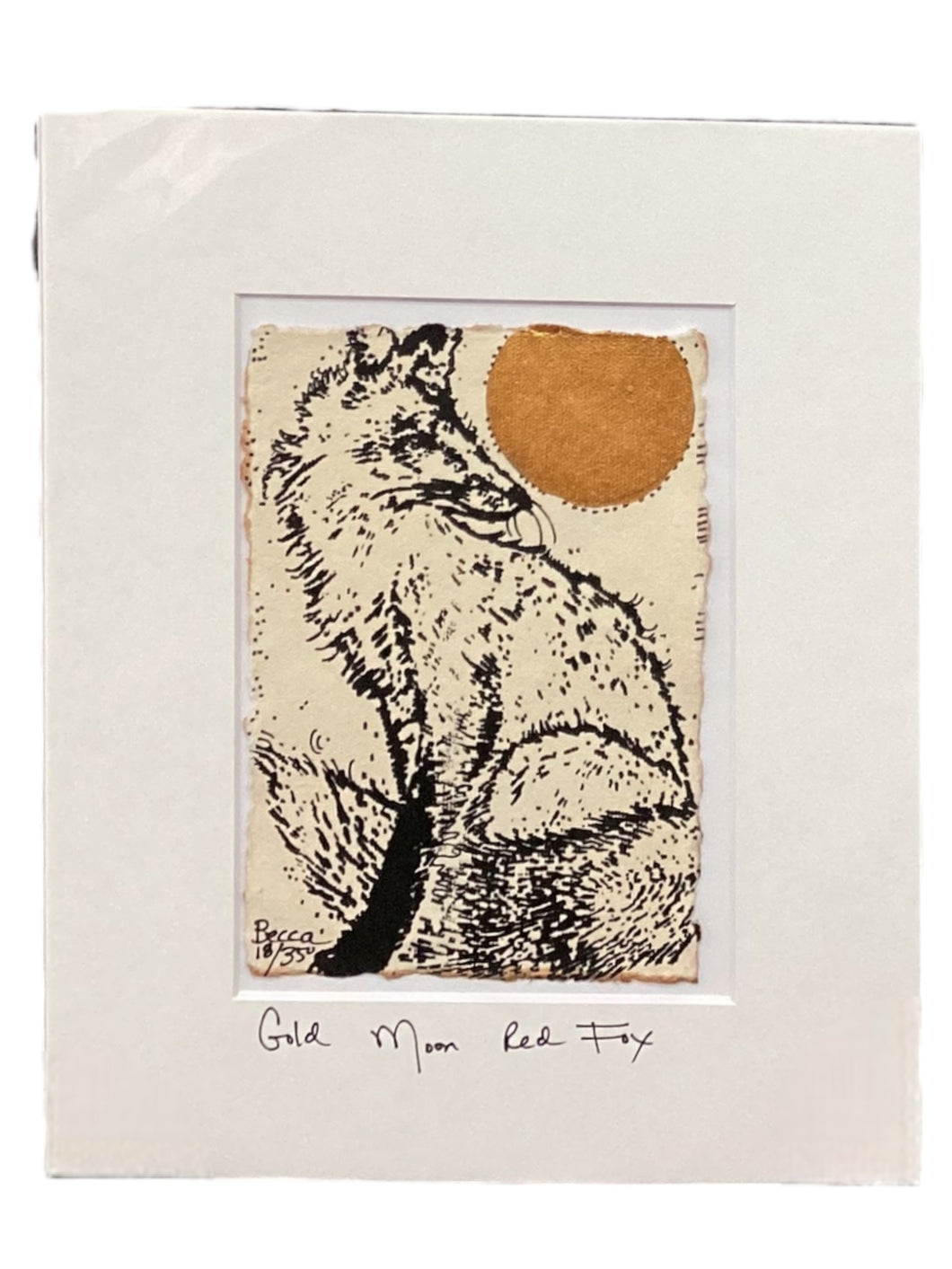 Gold Moon Red Fox - Original - 8