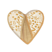 Cotton Potholder - Handwoven Pocket Design - Heart