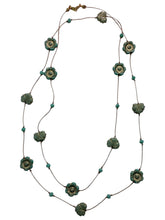 36" Hand Knotted Long Flower Necklace