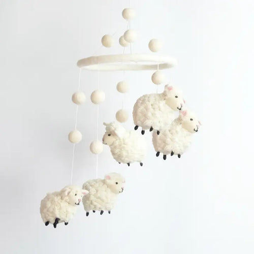 Children Mobile - Sheep - White
