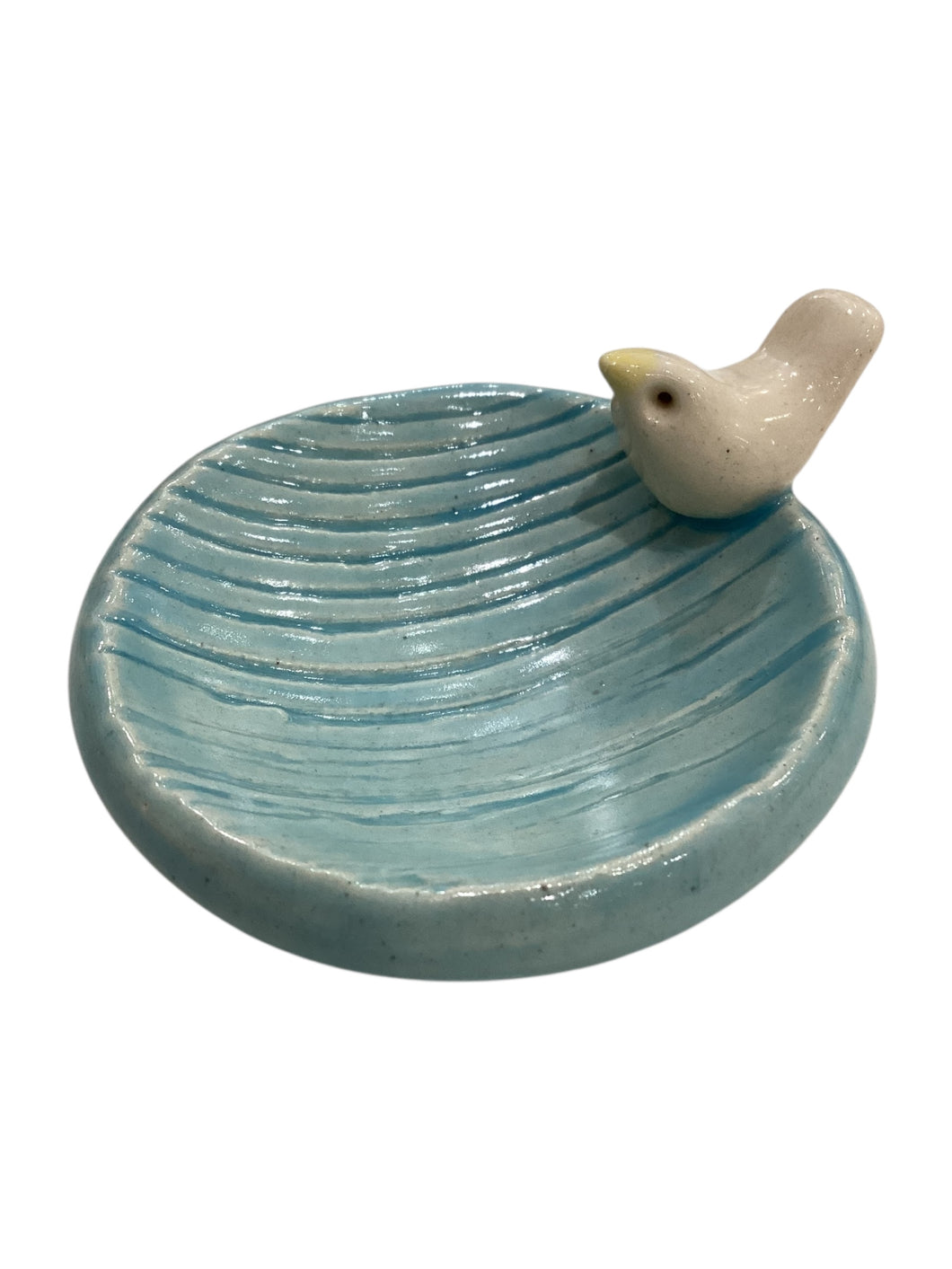 Tiny Faux Bois Bird Mini Tray - Blue/White Bird