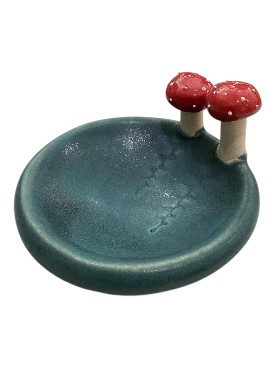 Mushroom & Fern Ring Dish & Jewelry Tray - Blue