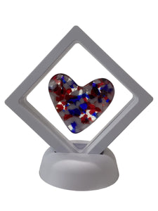 Framed Heart - Red/White/Blue Heart