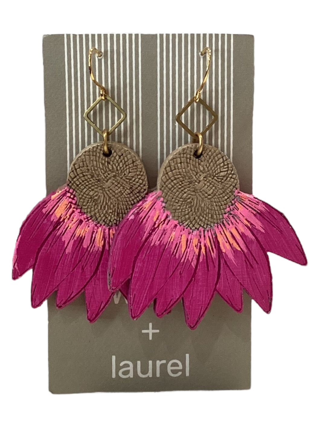 Hand Painted Earrings - Flower