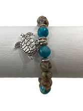 Beaded Bracelet - Sea Turtle Charm (Large)