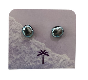 Teal Dichro Post Earrings