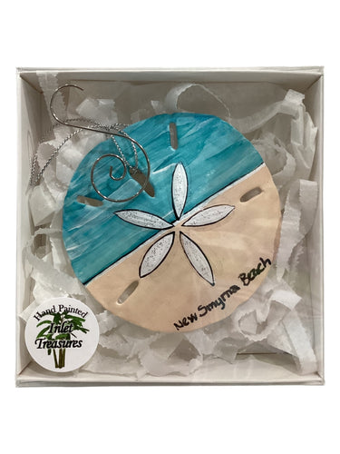 Sand Dollar Ornament - Sand Dollar (Blue) - Two-Tone
