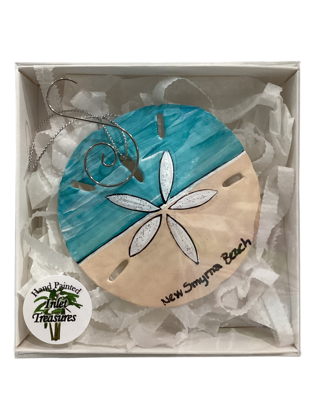 Sand Dollar Ornament - Sand Dollar (Blue) - Two-Tone