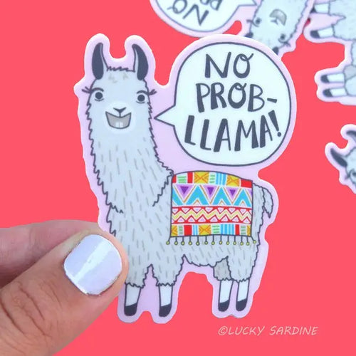 Llama - No Prob Llama Vinyl Sticker