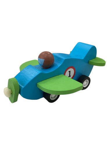 Pull Back Wooden Plane - #1