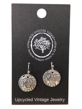 Silver Plate Disk Earrings