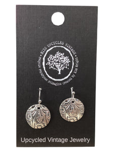 Silver Plate Disk Earrings
